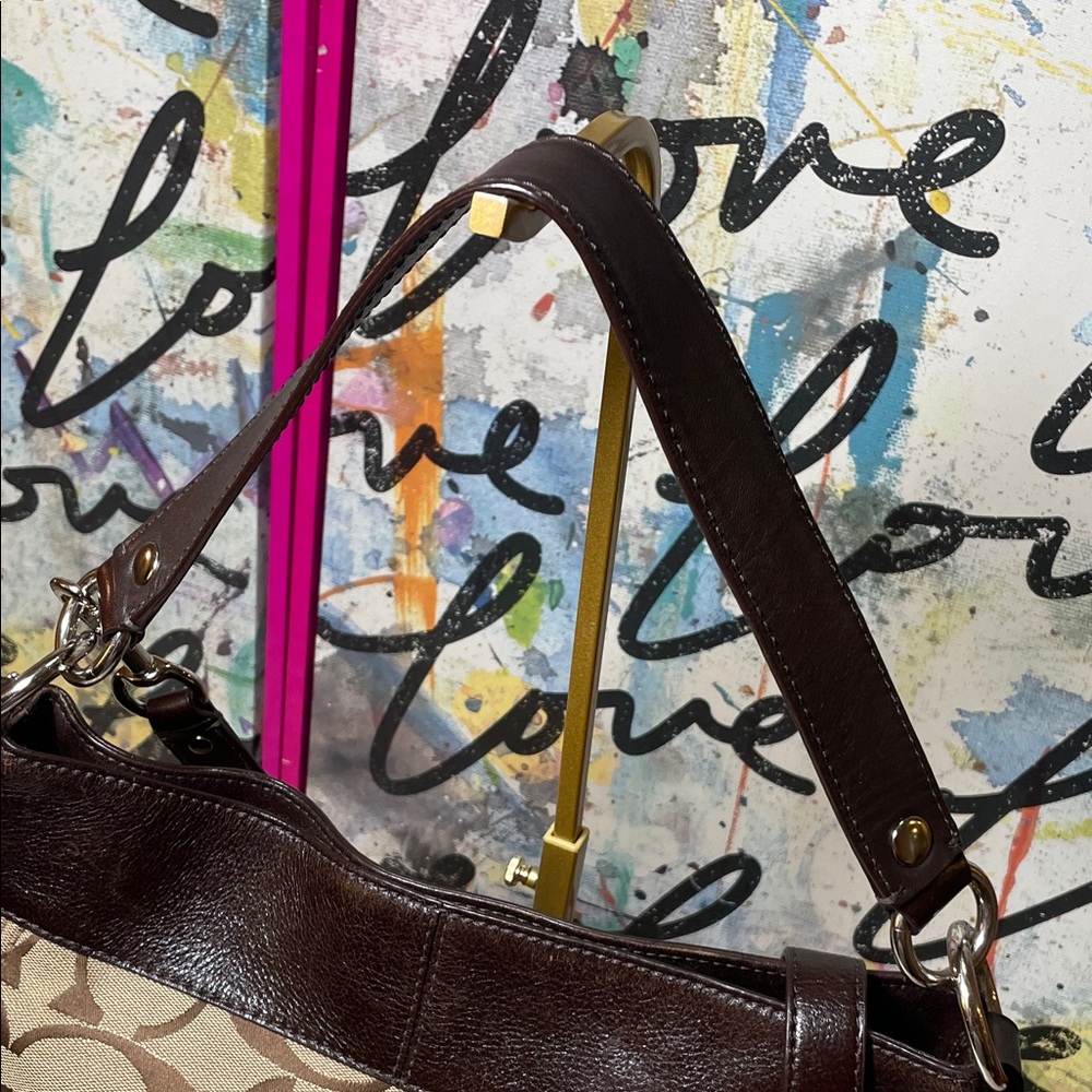 Coach Large Zoe Hobo Bag in Signature Jacquard WITH Crossbody Strap EUC ๐คฉ - Picture 8 of 17